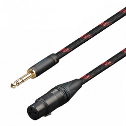 TOPPING TCT3 Câble de Modulation Symétrique Jack 6.35mm TRS Mâle vers XLR 3 Pôles Femelle Cuivre OCC 25cm (La paire)