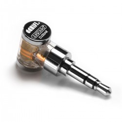 DD DJ30C Adaptateur Coudé Jack 3.5mm Mâle vers Jack 3.5mm Femelle Plaqué Or  - Audiophonics