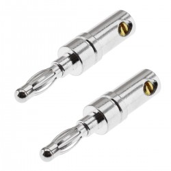 Banana Plugs Silver Plated Ø5mm (Pair)