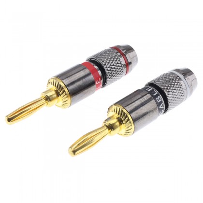 Banana Plugs Gold Plated Ø6mm (Pair)