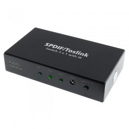 Splitter SPDIF Actif Optique Toslink 3 vers 1