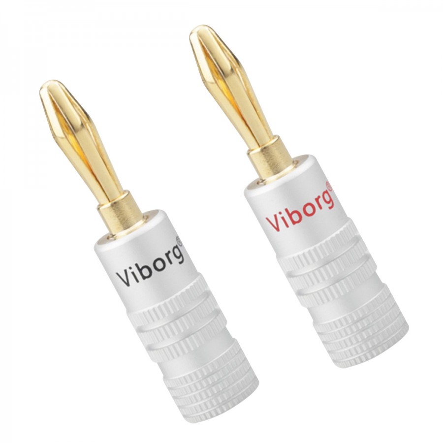 Banana Plugs 24k Gold Plated Ø4.5mm (Pair) Audiophonics