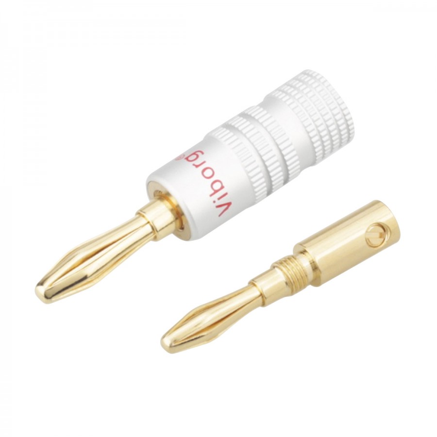 Banana Plugs 24k Gold Plated Ø4.5mm (Pair) Audiophonics