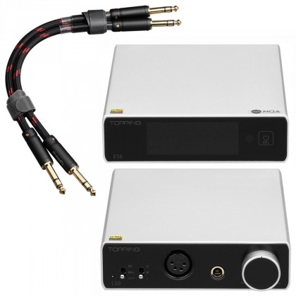 Pack Topping E50 Balanced DAC + L50 Balanced Headphone Amplifier + TCT1 Jack 6.35mm Cables