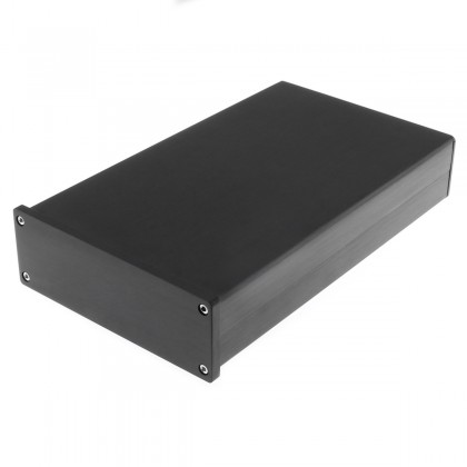 Boîtier DIY Préamplificateur DAC 100% Aluminium 290x170x60mm Noir