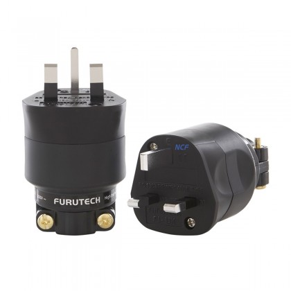 FURUTECH FI-UK NCF (R) Connecteur Secteur UK 250VAC 13A NCF Cuivre Plaqué Rhodium Traité Alpha Ø20mm