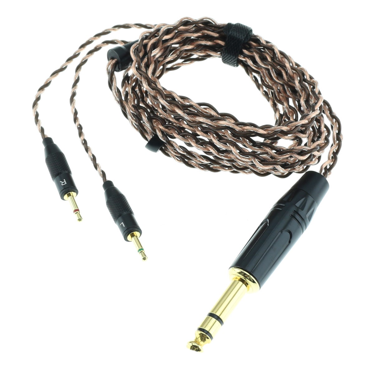 Audiophonics - SIVGA Câble pour Casque Jack 6.35mm vers 2x Jack 2.5mm Mono  Cuivre OCC 6N 1.8m