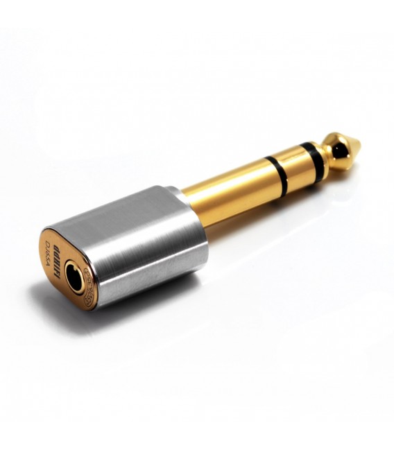Adaptateur Jack 6,35mm Mâle Vers 3,5mm Femelle Plaqué Or - Pack De 2 Pour Guitare, Piano, Casque