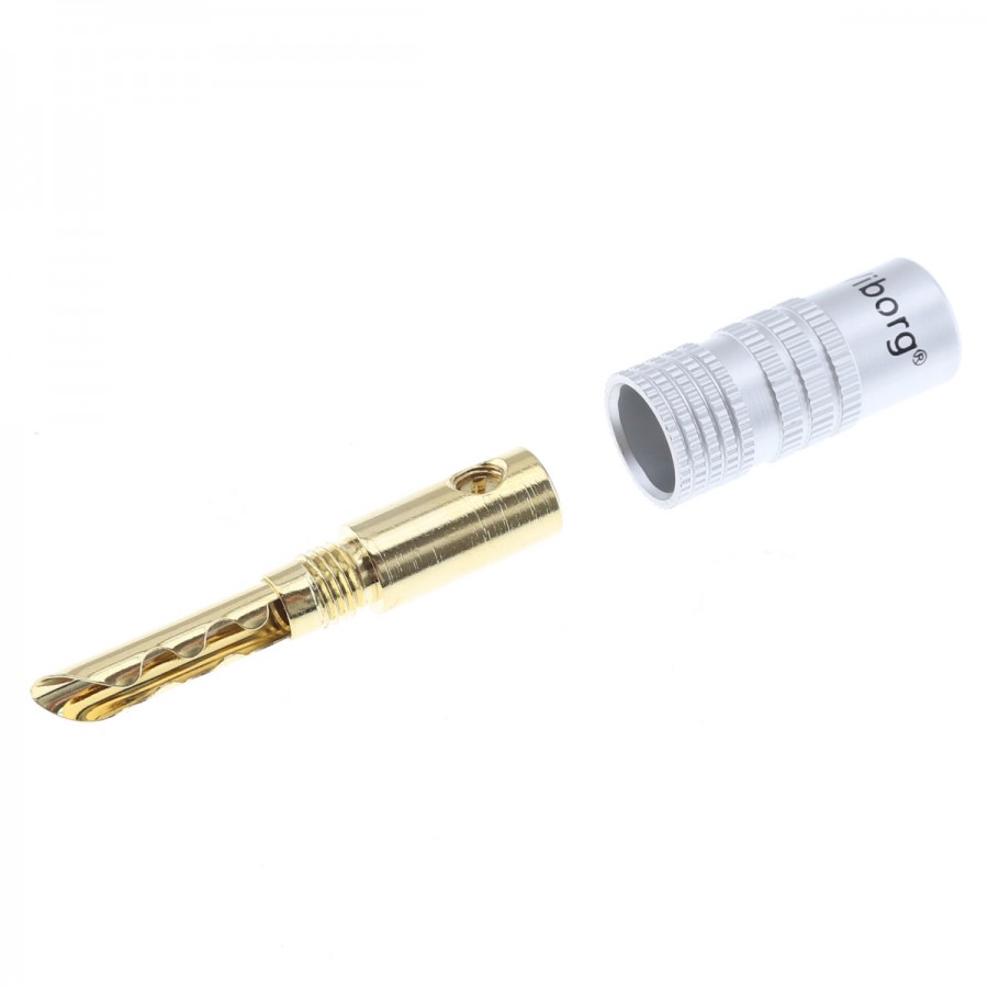 BFA Banana Plugs 24k Gold Plated Ø8.5mm (Pair) Audiophonics