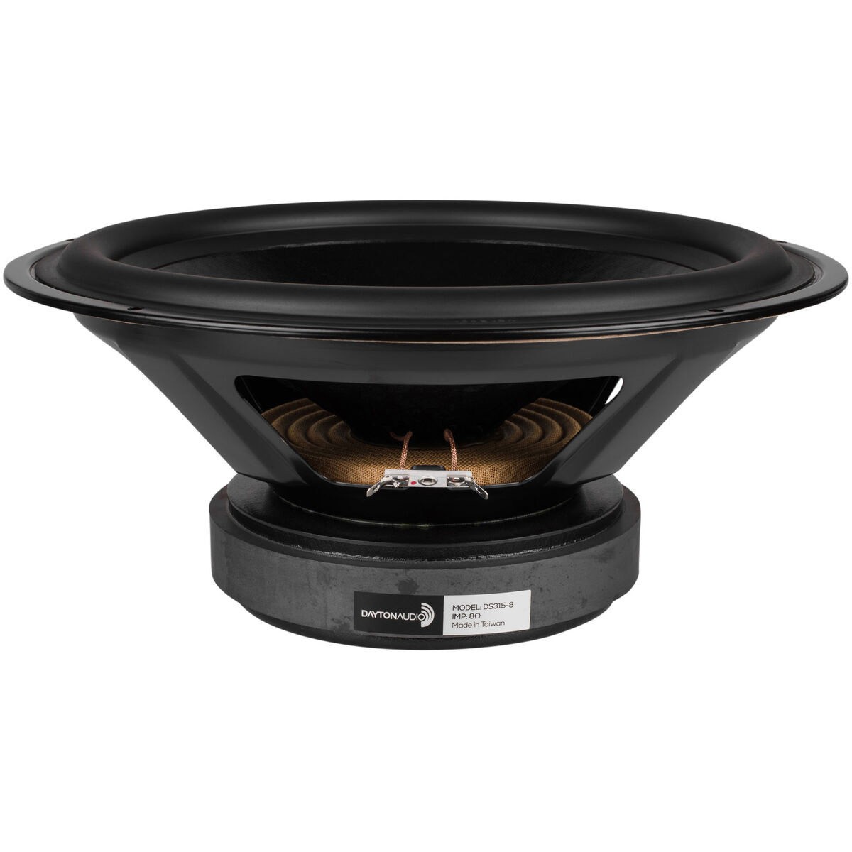 DAYTON AUDIO DS315-8 Haut-Parleur de Grave Aluminium 120W 8 Ohm 91dB 25Hz - 2500Hz Ø30.5cm