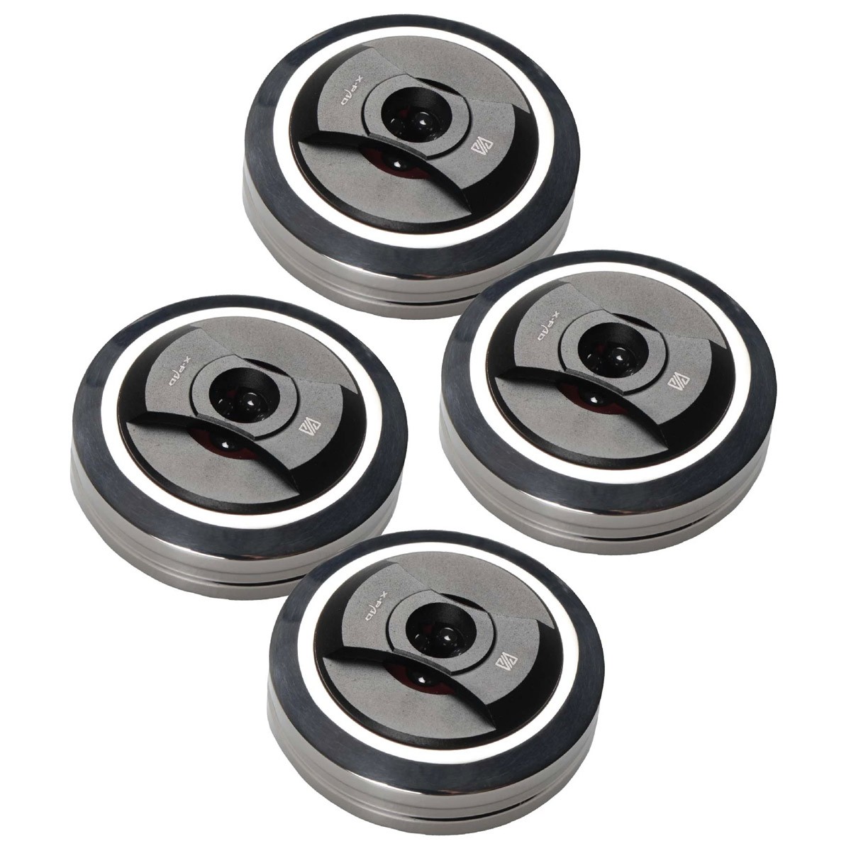 AUDIO BASTION X-PAD REF Speakers Spike Pads Shoes Aluminum Stainless Steel Ø50mm (Set x4)