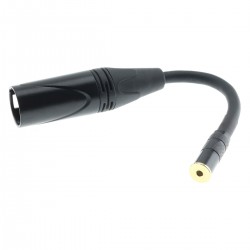 Câble Adaptateur XLR Mâle 4 Pins vers Jack 2.5mm Femelle Plaqué Or 15cm