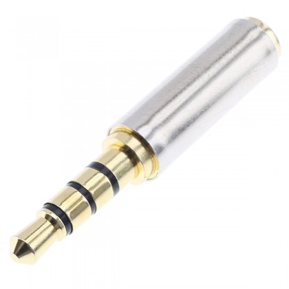 Adapter Female Jack 2.5mm to Male Jack 3.5mm Gold Plated