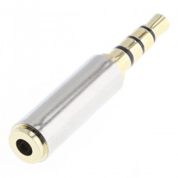 Adapter Female Jack 2.5mm to Male Jack 3.5mm Gold Plated