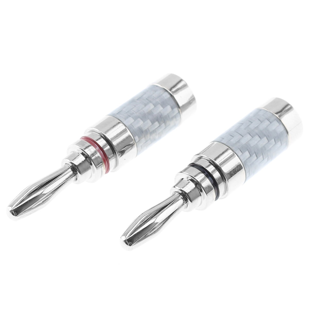 Banana Plugs Rhodium Plated Ø7mm (Pair)