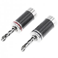 Fiches Bananes Plaquées Rhodium Ø9mm (La paire)
