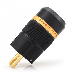 VIBORG VE501G Power Connector Schuko Gold Plated Pure Copper Ø19mm Black