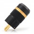 VIBORG VE501G Power Connector Schuko Gold Plated Silver / Gold Plated 24K Pure Copper Ø19mm Black
