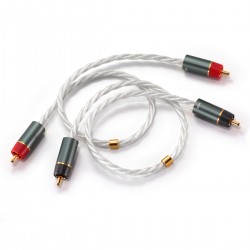 DD RC20A Câbles de Modulation RCA Cuivre PCOCC-A Plaqué Argent 40cm