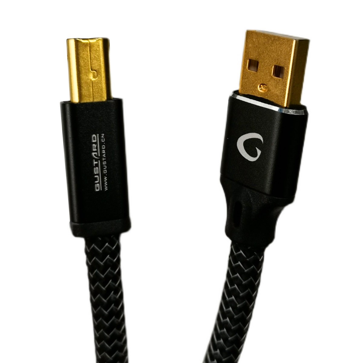 GUSTARD Câble USB-A Mâle vers USB-B Mâle Cuivre OFC Plaqué Argent 1.5m