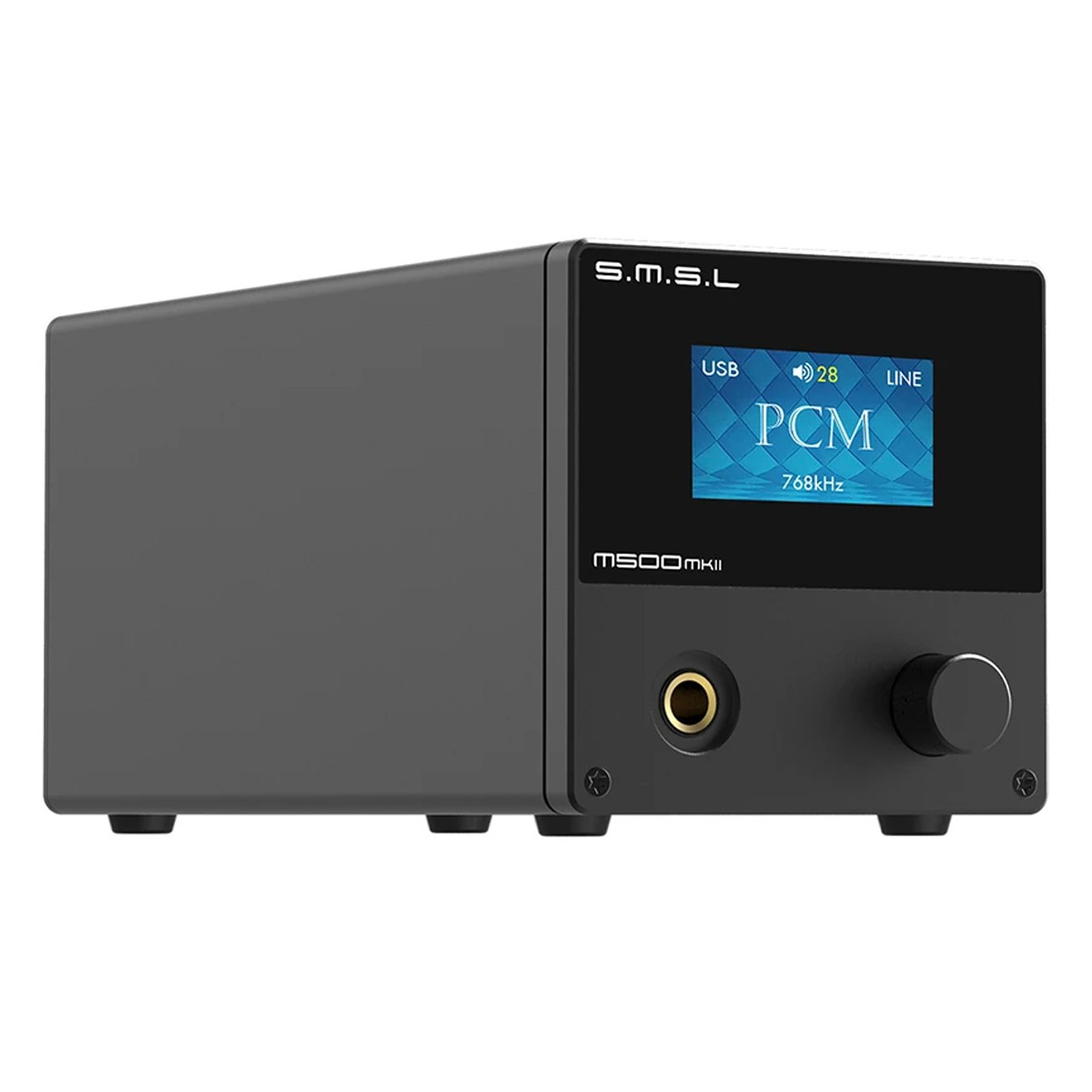 SMSL M500 MKII DAC Headphone Amplifier ES9038Pro XMOS XU216 Bluetooth 5.0 32bit 768kHz DSD512 MQA Black