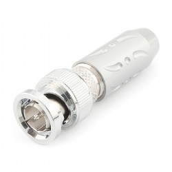 VIBORG VD302R Connecteur BNC Cuivre Pur Plaqué Argent / Rhodium Ø8mm