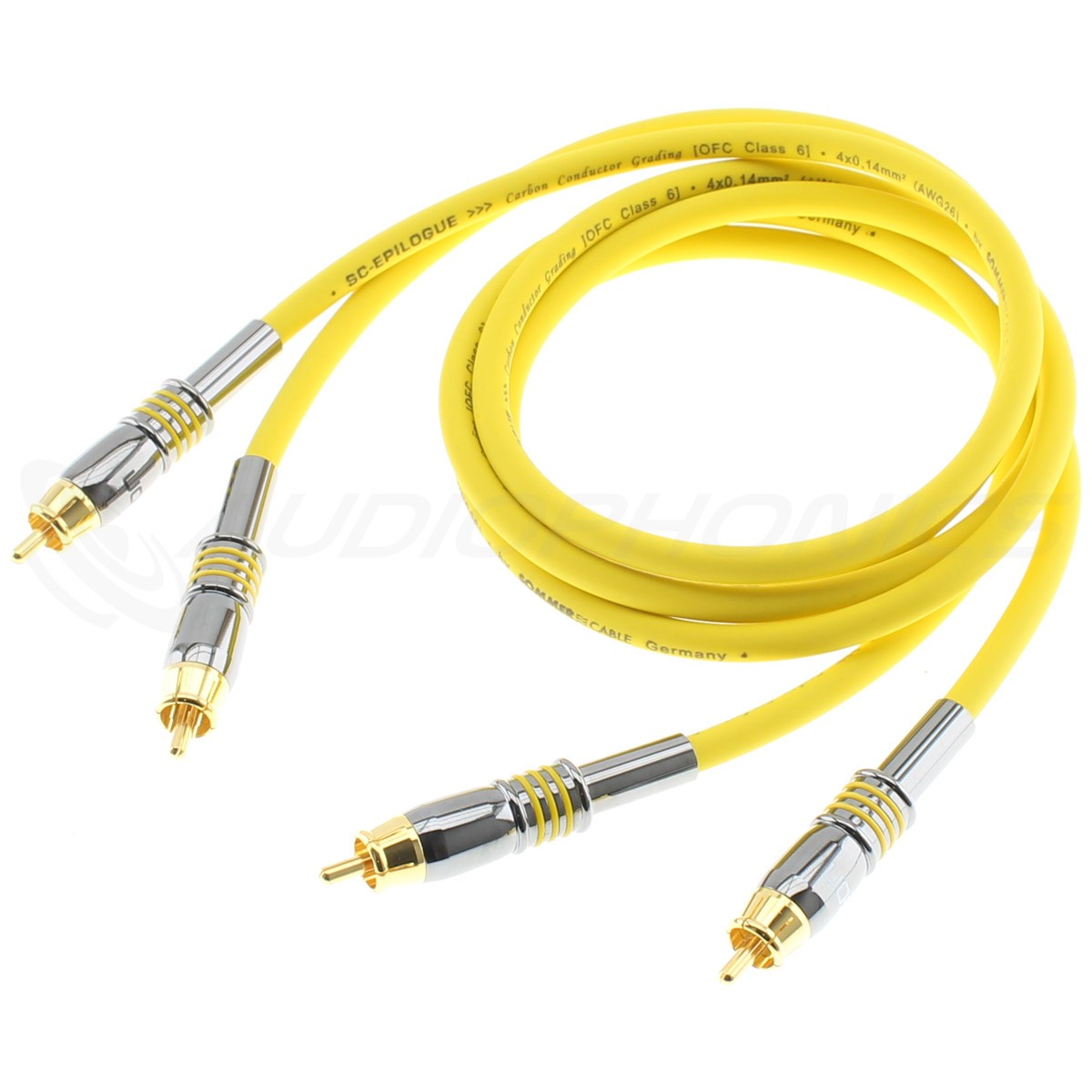 SOMMERCABLE EPILOGUE RCA Modulation Cable Gold Plated OFC Copper Shielded 2m (Pair)