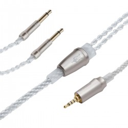 MEZE 99 SERIES UPGRADE Interconnect Cable Balanced Jack 2.5mm to 2x Jack 3.5mm Silver Plated OFC Copper 1.3m