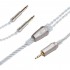 MEZE 99 SERIES UPGRADE Headphone Cable Balanced Jack 2.5mm to 2x Jack 3.5mm Silver Plated OFC Copper 1.2m