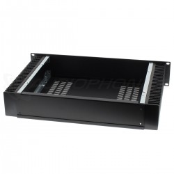 HIFI 2000 2U Heatsink Chassis 300mm - 4mm front Black