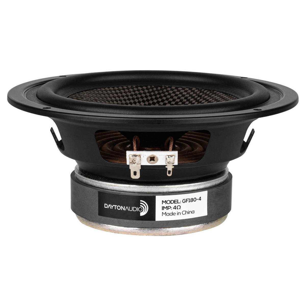 DAYTON AUDIO GF180-4 Haut-Parleur de Grave Fibre de Verre 40W 4 Ohm 91dB 45Hz-5000Hz Ø16.5cm