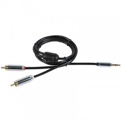 Câble de Modulation MP3 JACK 3.5mm - 2 RCA Stéréo 0.90m