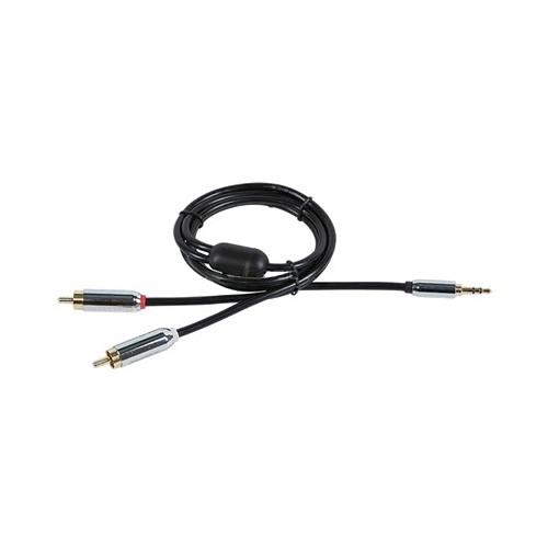 Câble audio Y, 1.5m, mini Jack 3.5 mm stéréo vers double RCA mâle