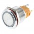 [GRADE S] Bouton LED Blanche 1NO1NC 8V Ø19mm Argent