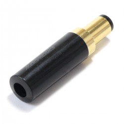 Power Jack DC 5.5 / 2.5mm Connector Gold Plated Black (Unit)