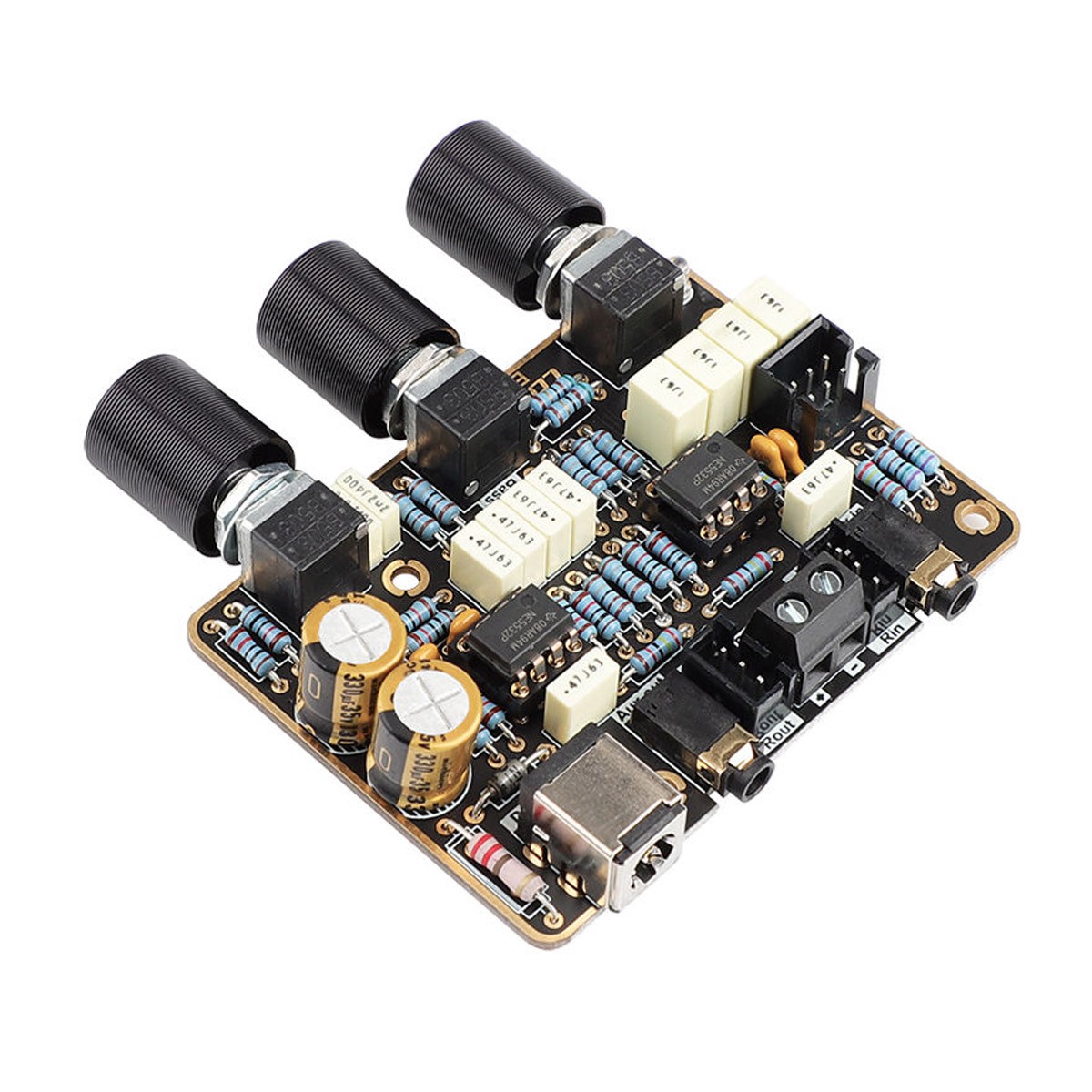 LQSC Preamplifier Board with Volume and Tone Control 2x NE5532