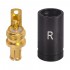 A2DC Connector Gold Plated Ø3mm Black (Pair)