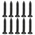 Cruciform Countersunk Head Wood Screws M3x5mm Carbon Steel Black (x10)