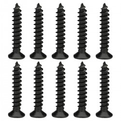 Cruciform Countersunk Head Wood Screws M3x5mm Carbon Steel Black (x10)