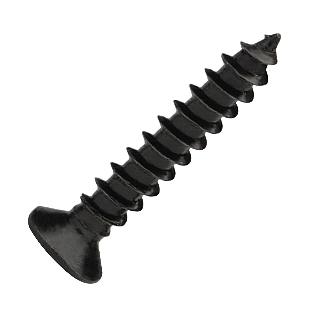 Cruciform Countersunk Head Wood Screws M3x8mm Carbon Steel Black (x10)