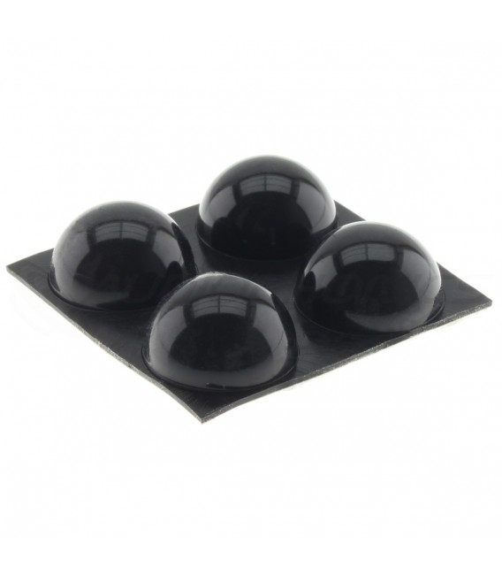 Lot De 4 Pieds Amortisseurs En Caoutchouc Noir - Dimensions 39x29x22mm, Pour Pare-chocs Ou Meubles