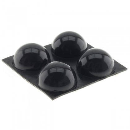 Rubber Damping Feet Ø18x10mm Transparent (Set x4)