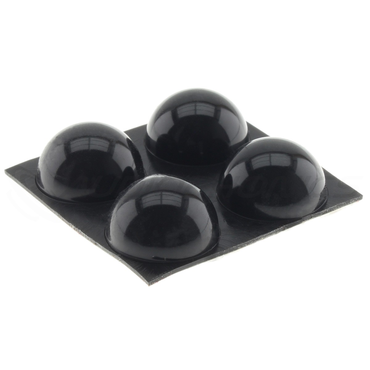 Pieds Caoutchouc Amortissant Ø18x10mm Noir (Set x4)