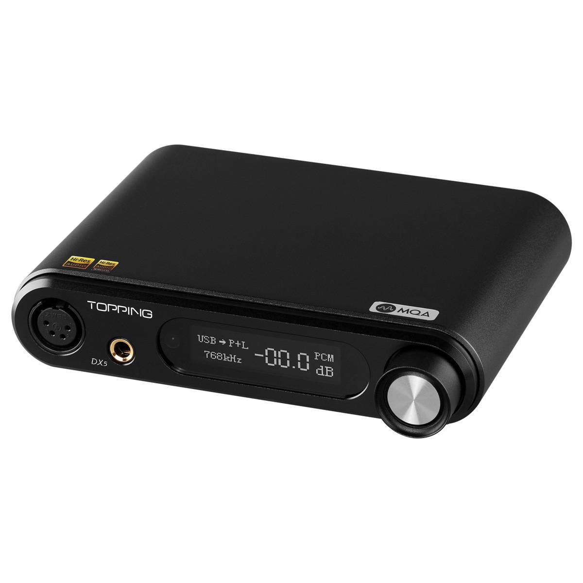 TOPPING DX5 DAC 2x ES9068AS Amplificateur Casque NFCA XMOS Bluetooth 32bit 768kHz DSD512 MQA Noir