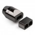 Splitter Aluminium 1x6mm vers 2x3.4mm Noir