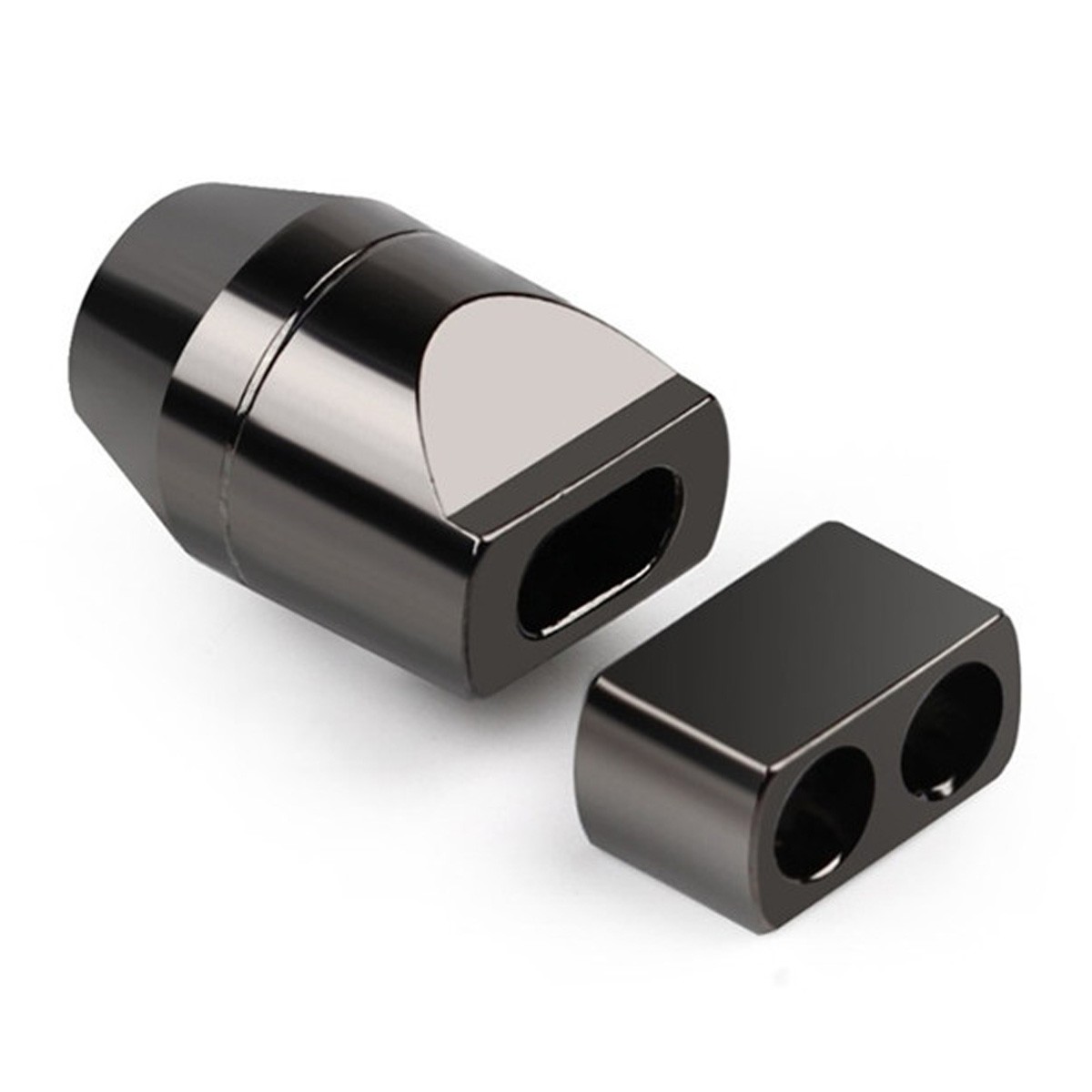 Aluminum Splitter 1x6mm to 2x3.4mm Black