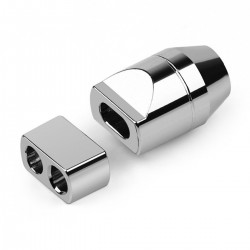 Aluminum Splitter 1x6mm to 2x3.4mm Silver