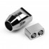 Aluminum Splitter 1x6mm to 2x3.4mm Silver