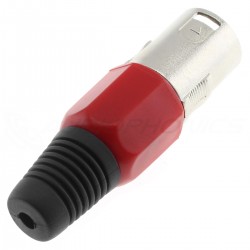 DYNAVOX 3 Pins Male XLR Connector Ø8mm Red (Unit)