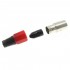 DYNAVOX Connecteur XLR Mâle 3 Pôles Ø8mm Rouge (Unité)